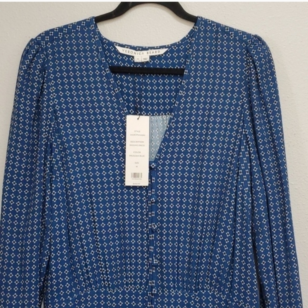 Veronica Beard Riggins Mini Geometric Print Dress - Picture 4 of 9